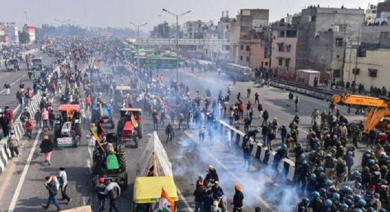 भारतमा किसान र प्रहरीबीच भिडन्त