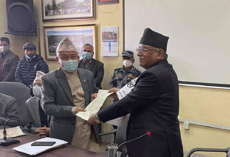 निर्वाचन प्रक्रिया तत्काल रोक्न प्रचण्ड-नेपाल समूहको माग
